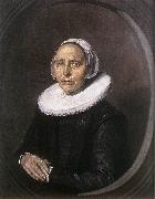 HALS, Frans Portrait of a Seated Woman Holding a Fn f oil painting